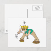 Grappige gefrustreerde golfer briefkaart (Voorkant / Achterkant)