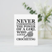 Grappige gehaakte citaten haaksters cadeau briefkaart (Staand voorkant)