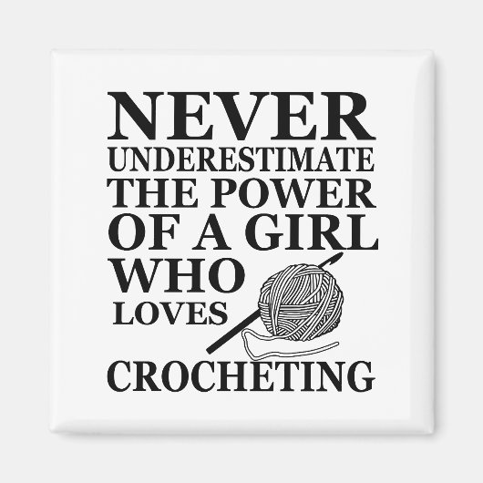 Grappige gehaakte citaten haaksters cadeau magneet (Voorkant)