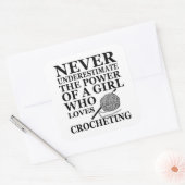 Grappige gehaakte citaten haaksters cadeau vierkante sticker (Envelop)