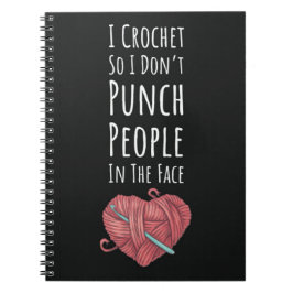 Grappige gehaakte geschenken voor haaksters vrouwe notitieboek