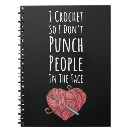 Grappige gehaakte geschenken voor haaksters vrouwe notitieboek (Voorkant)