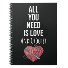 Grappige gehaakte geschenken voor haar typografie  notitieboek