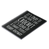 Grappige gehaakte geschenken voor mannen hakselaar notitieboek (Linkerzijde)