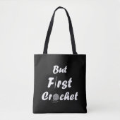 Grappige gehaakte gezegde breien offerte tote bag (Voorkant)