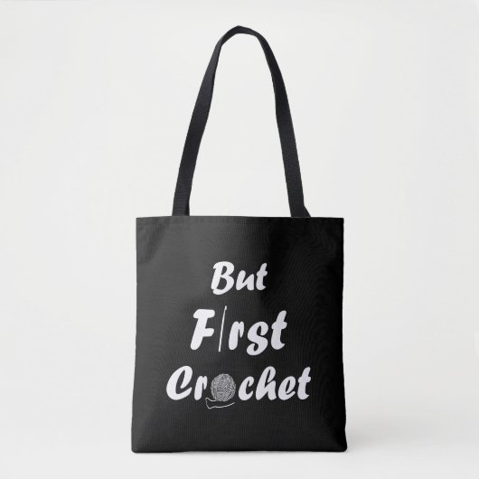Grappige gehaakte gezegde breien offerte tote bag (Voorkant)