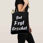 Grappige gehaakte gezegde breien offerte tote bag (Dichtbij)