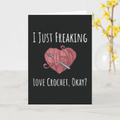 Grappige gehaakte kaart voor mannen haken handwerk (Gele Bloem)