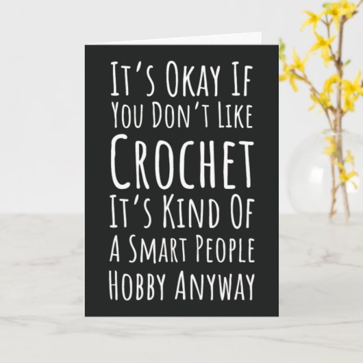 Grappige gehaakte Kaarten Professioneel Eenvoudig  (Gele Bloem)