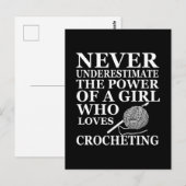 Grappige gehaakte offerte haakmachines cadeau briefkaart (Voorkant / Achterkant)