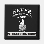 Grappige gehaakte offerte haakmachines cadeau magneet (Voorkant)