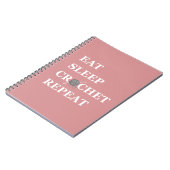 Grappige gehaakte quote breien gezegde cadeau notitieboek (Linkerzijde)