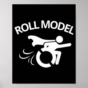 Grappige gehandicapte sarcastische rolstoel poster