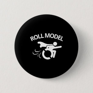 Grappige gehandicapte sarcastische rolstoel ronde button 5,7 cm