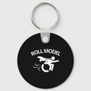 Grappige gehandicapte sarcastische rolstoel sleutelhanger