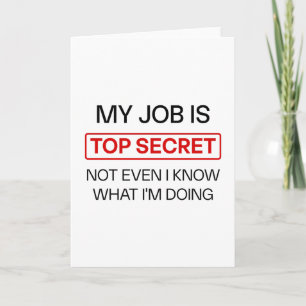 Grappige geheime baan Mok - "Mijn baan is top secr Kaart