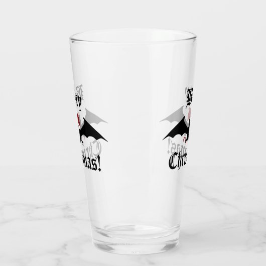 Grappige geile kerst glas (Links)