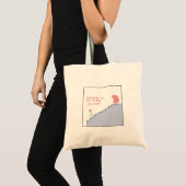 Grappige geïllustreerde boze kip trap tote bag (Voorkant (product))