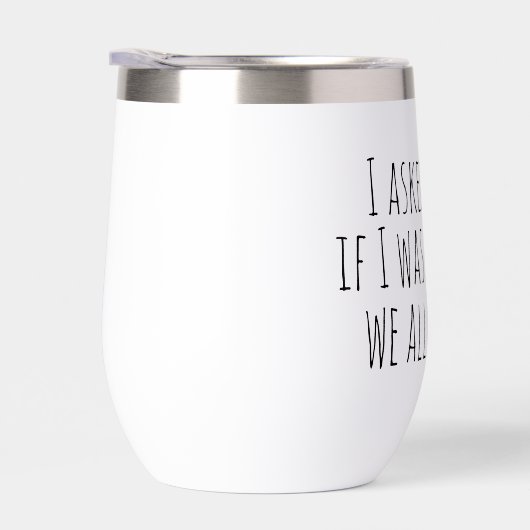 Grappige geïsoleerde wijndroogtrommel met deksel (Rechts)