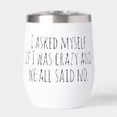 Grappige geïsoleerde wijndroogtrommel met deksel (Voorkant)