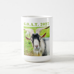 Grappige GEIT 2027 Nieuwjaarsfoto Koffiemok