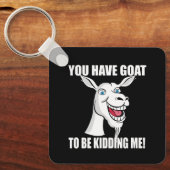Grappige geit belettering schattig dier sleutelhanger (Voorkant)