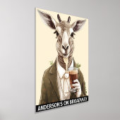 Grappige geit bier liefhebber dieren aangepaste co folie afdrukken (Laagn)