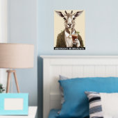 Grappige geit bier liefhebber dieren aangepaste co folie afdrukken (Insitu (Slaapkamer))