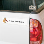 Grappige geit die viool speelt cartoon bumpersticker (Op Truck)