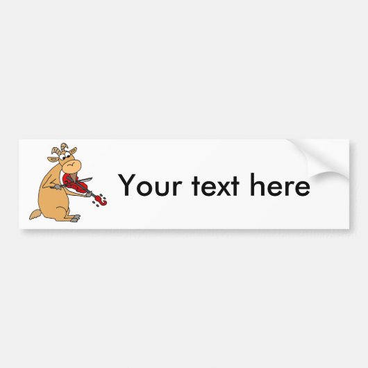 Grappige geit die viool speelt cartoon bumpersticker (Voorkant)