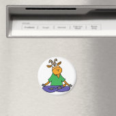 Grappige Geit Doing Lotus Positie Yoga Magneet (Insitu (Vaatwasser))