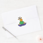 Grappige Geit Doing Lotus Positie Yoga Ronde Sticker (Envelop)