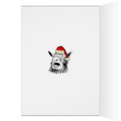 Grappige geit een Kerstman schreeuwende kerst (Binnen (Links))