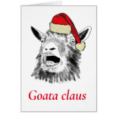 Grappige geit een Kerstman schreeuwende kerst (Voorkant)