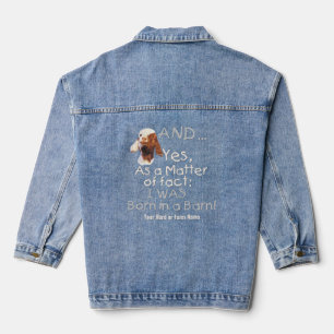 Grappige geit Geboren in een schuur Denim Jacket