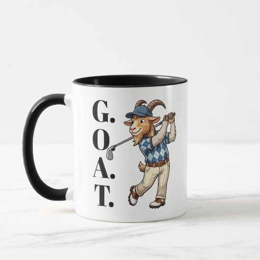 Grappige Geit Golfer Slaghout Mok (Links)