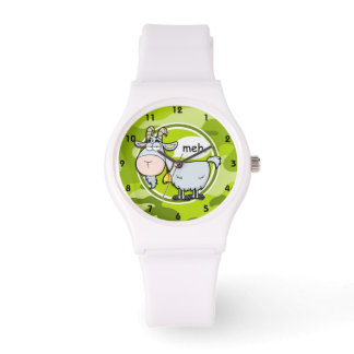 Grappige Geit; heldere groene camo, camouflage Horloge
