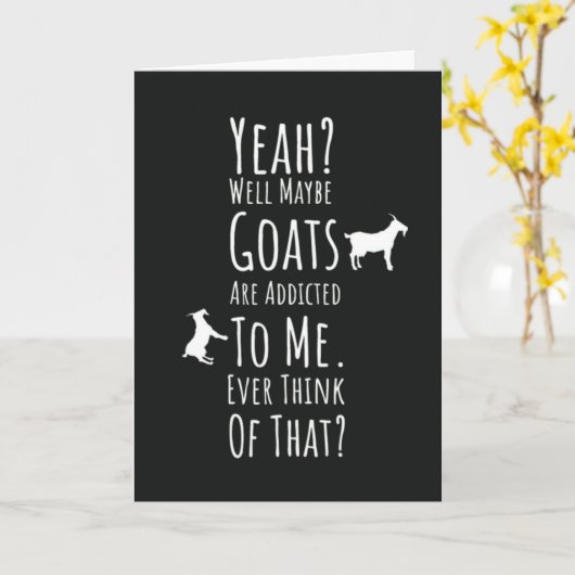 Grappige Geit Kaarten Humor Boerderij Grappig Dier (Gele Bloem)