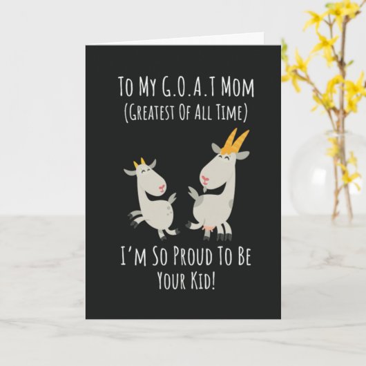 Grappige Geit Kaarten Voor Moeder Moederdag Voor H (Gele Bloem)