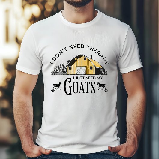 Grappige Geit Lover Therapy Quote T-shirt
