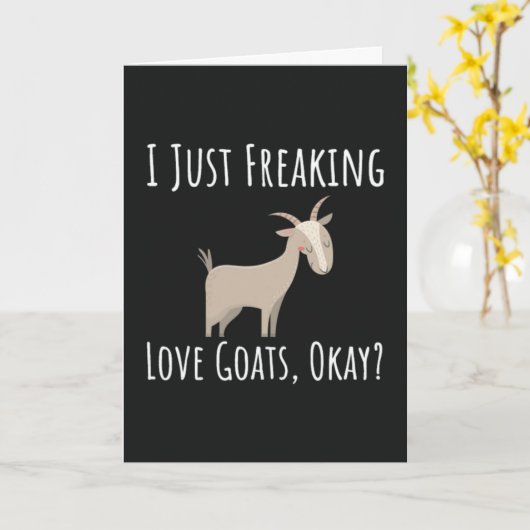 Grappige geit minnaar kaarten boerderij dieren boe (Gele Bloem)