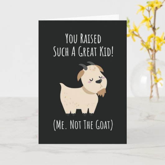 Grappige geit-moeder kaarten moeder boerderij dier (Gele Bloem)