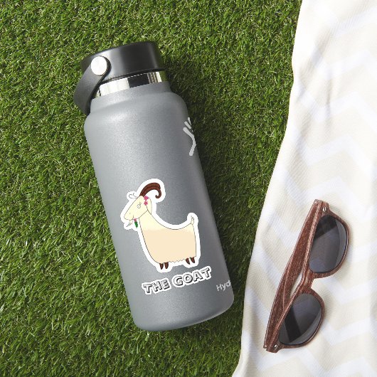 Grappige Geit op maat gesneden vinyl sticker (HydroFlask Insitu)