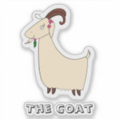 Grappige Geit op maat gesneden vinyl sticker (Voorkant)