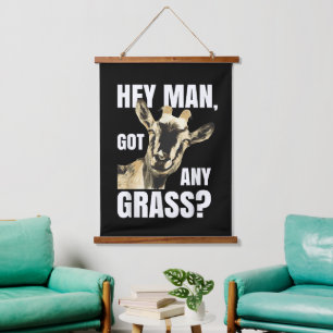 Grappige Geiten Puns Boerderij Dier Meme Cadeau vo Hangend Wandkleed