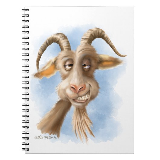 Grappige geitencartoon notitieboek (Voorkant)