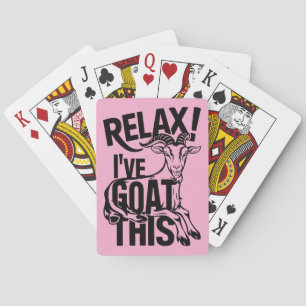 Grappige Geitencitaat Ontspan Ik Heb Deze Geit Pokerkaarten