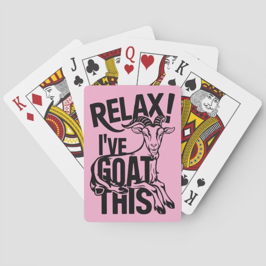 Grappige Geitencitaat Ontspan Ik Heb Deze Geit Pokerkaarten (Achterkant)