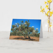 Grappige geitjes in bomen kaart (Gele Bloem)