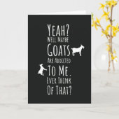 Grappige geitkaarten Humor boerderij Grappig dier  Kaart (Gele Bloem)